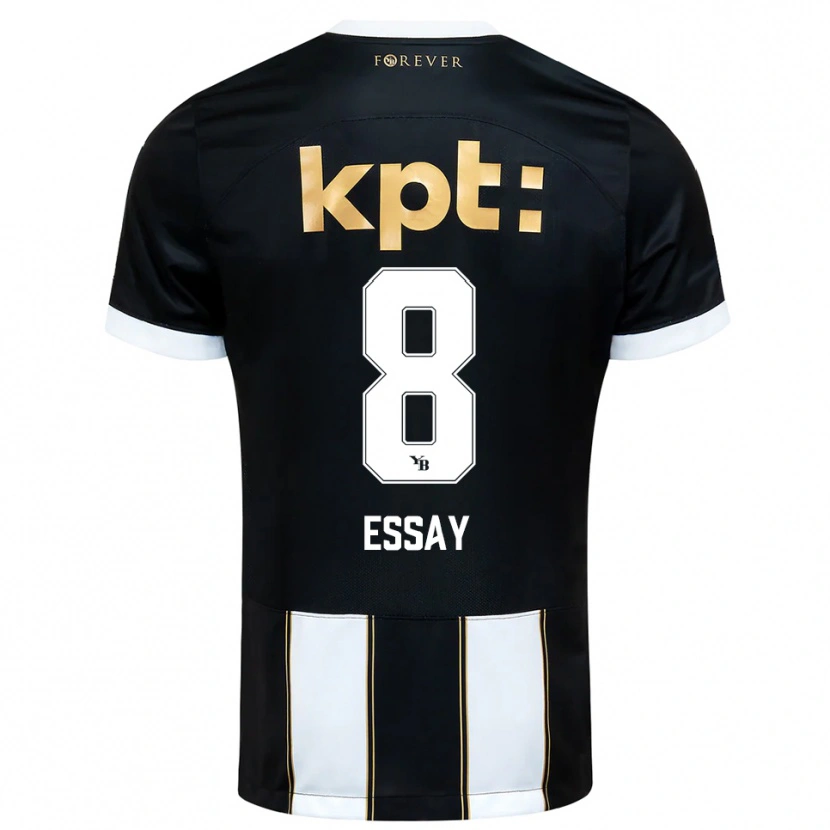 Danxen Kinder Perceval Essay #8 Schwarz Weiß Auswärtstrikot Trikot 2025/26 T-Shirt