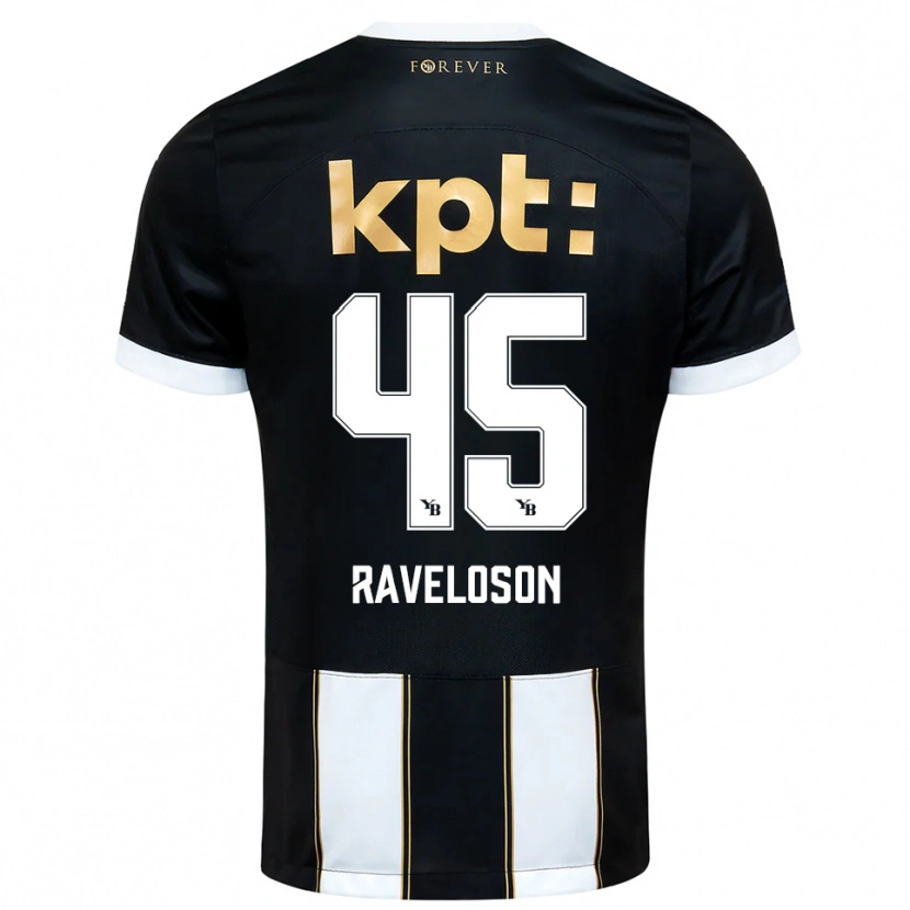 Danxen Kinder Rayan Raveloson #45 Schwarz Weiß Auswärtstrikot Trikot 2025/26 T-Shirt