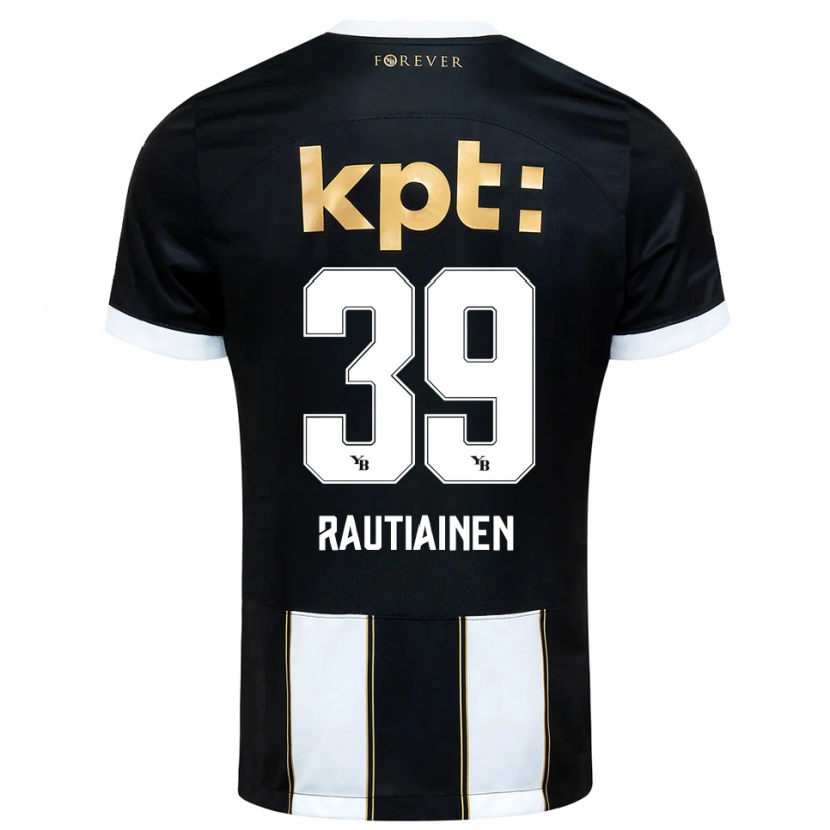 Danxen Kinder Iina Rautiainen #39 Schwarz Weiß Auswärtstrikot Trikot 2025/26 T-Shirt