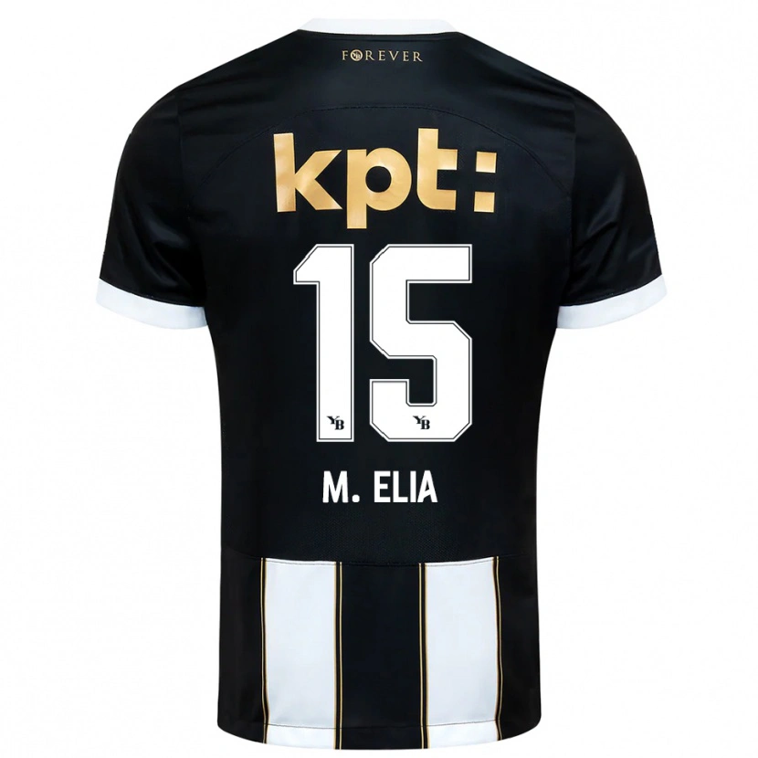 Danxen Kinder Meschack Elia #15 Schwarz Weiß Auswärtstrikot Trikot 2025/26 T-Shirt