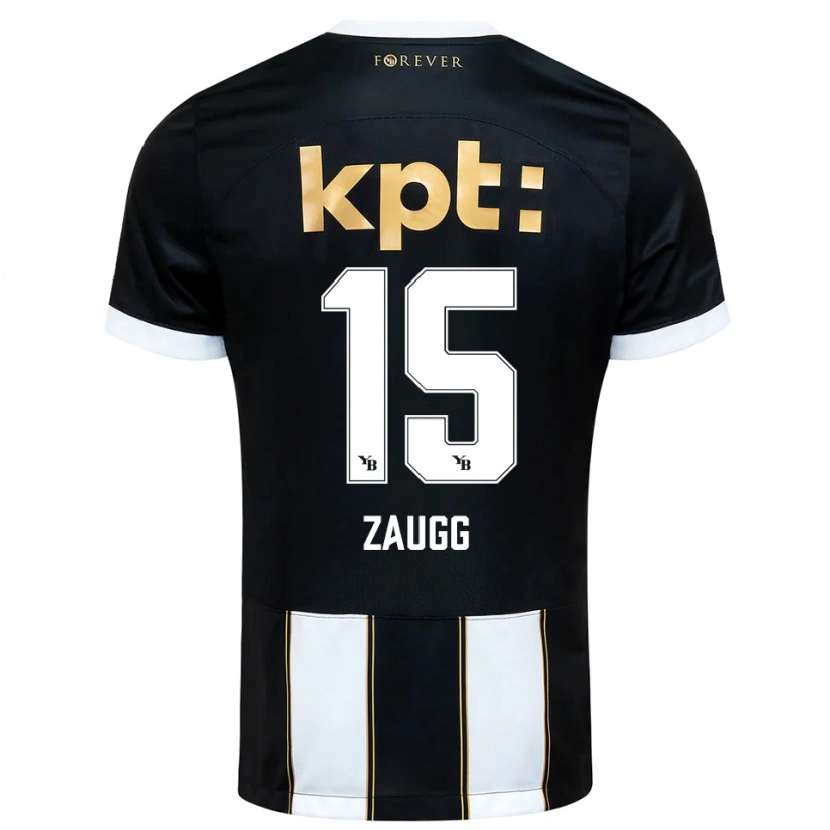 Danxen Kinder Leana Zaugg #15 Schwarz Weiß Auswärtstrikot Trikot 2025/26 T-Shirt