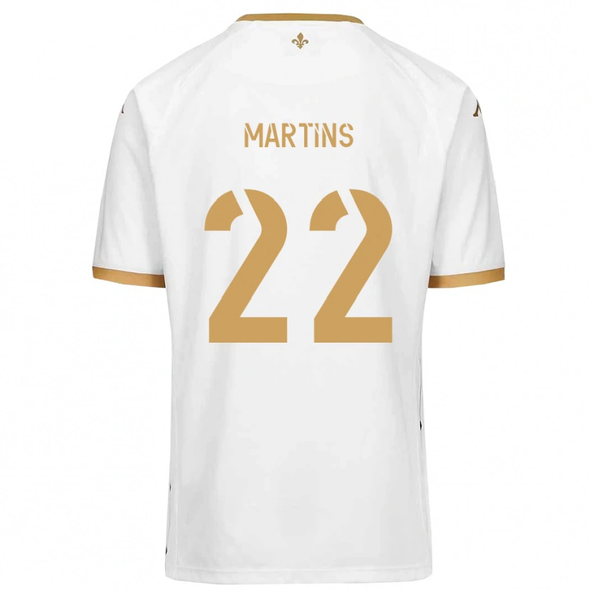 Danxen Kinder Nicolas Martins #22 Weiß Gold Auswärtstrikot Trikot 2025/26 T-Shirt