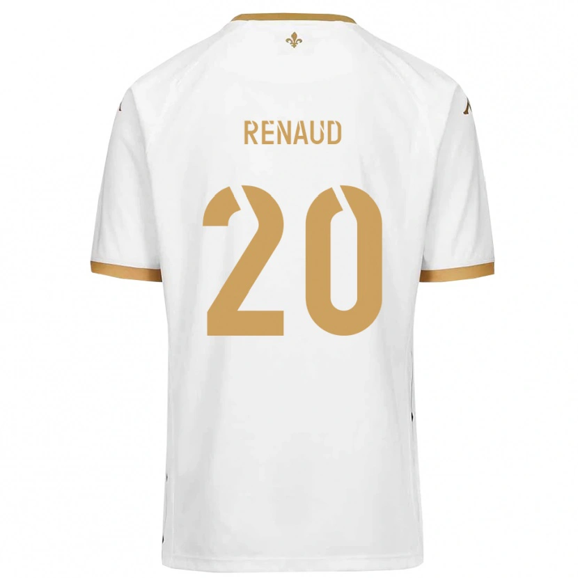 Danxen Kinder Tom Renaud #20 Weiß Gold Auswärtstrikot Trikot 2025/26 T-Shirt