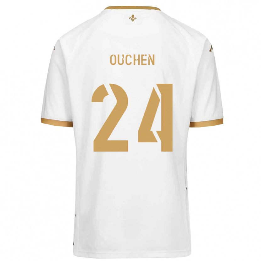 Danxen Kinder Ali Ouchen #24 Weiß Gold Auswärtstrikot Trikot 2025/26 T-Shirt