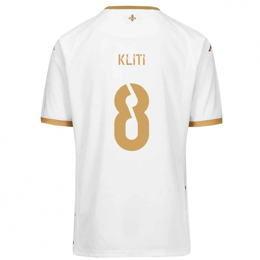 Danxen Kinder Ayoub Kliti #8 Weiß Gold Auswärtstrikot Trikot 2025/26 T-Shirt