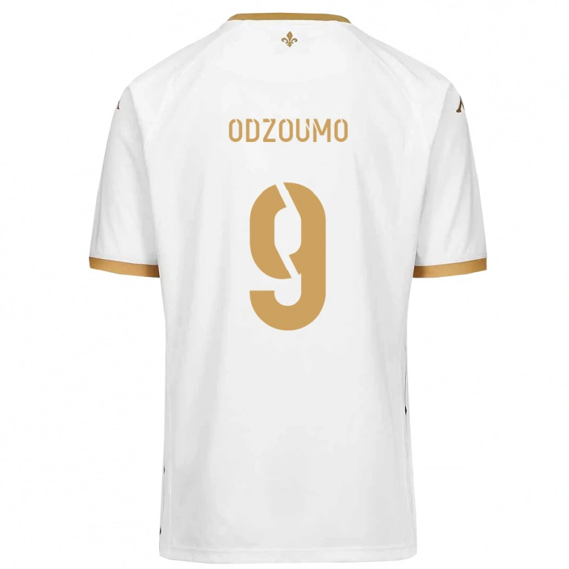 Danxen Kinder Cédric Odzoumo #9 Weiß Gold Auswärtstrikot Trikot 2025/26 T-Shirt