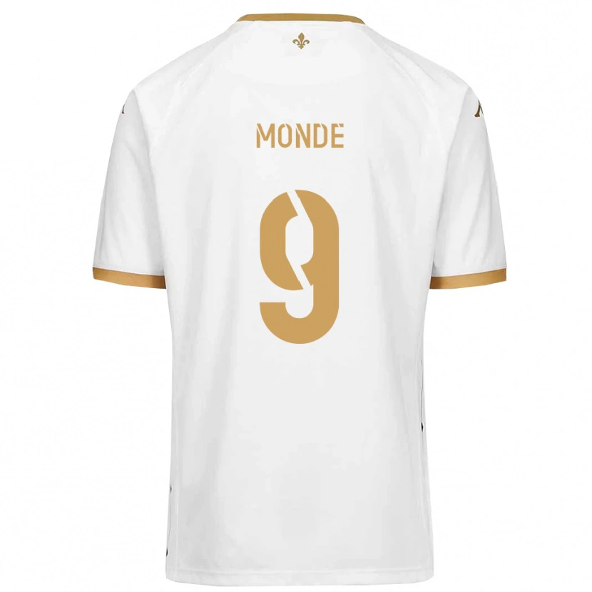 Danxen Kinder Alex Monde #9 Weiß Gold Auswärtstrikot Trikot 2025/26 T-Shirt