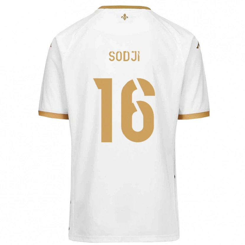 Danxen Kinder Alexandre Sodji #16 Weiß Gold Auswärtstrikot Trikot 2025/26 T-Shirt