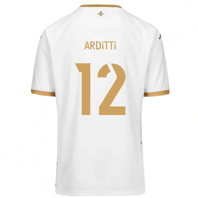 Danxen Kinder Nathan Arditti #12 Weiß Gold Auswärtstrikot Trikot 2025/26 T-Shirt