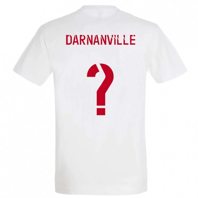 Danxen Kinder Clément Darnanville #0 Weiß Rot Gelb Auswärtstrikot Trikot 2025/26 T-Shirt