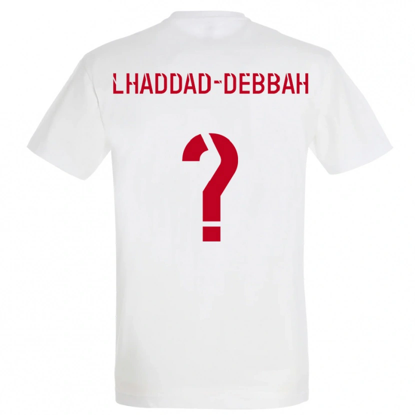 Danxen Kinder Yanis Lhaddad-Debbah #0 Weiß Rot Gelb Auswärtstrikot Trikot 2025/26 T-Shirt
