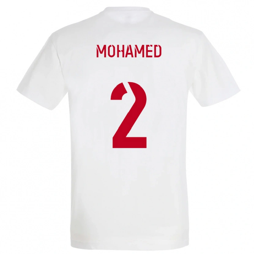 Danxen Kinder Yanis Mohamed #2 Weiß Rot Gelb Auswärtstrikot Trikot 2025/26 T-Shirt