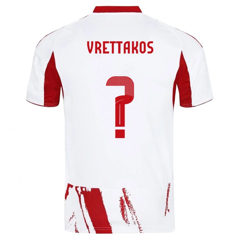 Danxen Kinder Georgios Vrettakos #0 Weiß Rot Auswärtstrikot Trikot 2025/26 T-Shirt