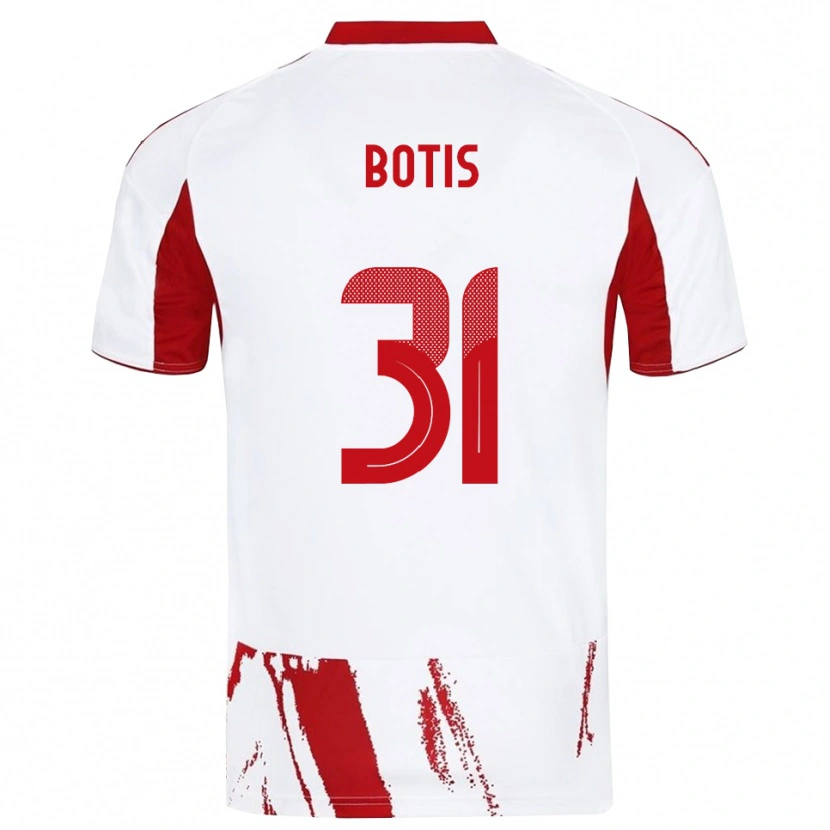 Danxen Kinder Nikolaos Botis #31 Weiß Rot Auswärtstrikot Trikot 2025/26 T-Shirt