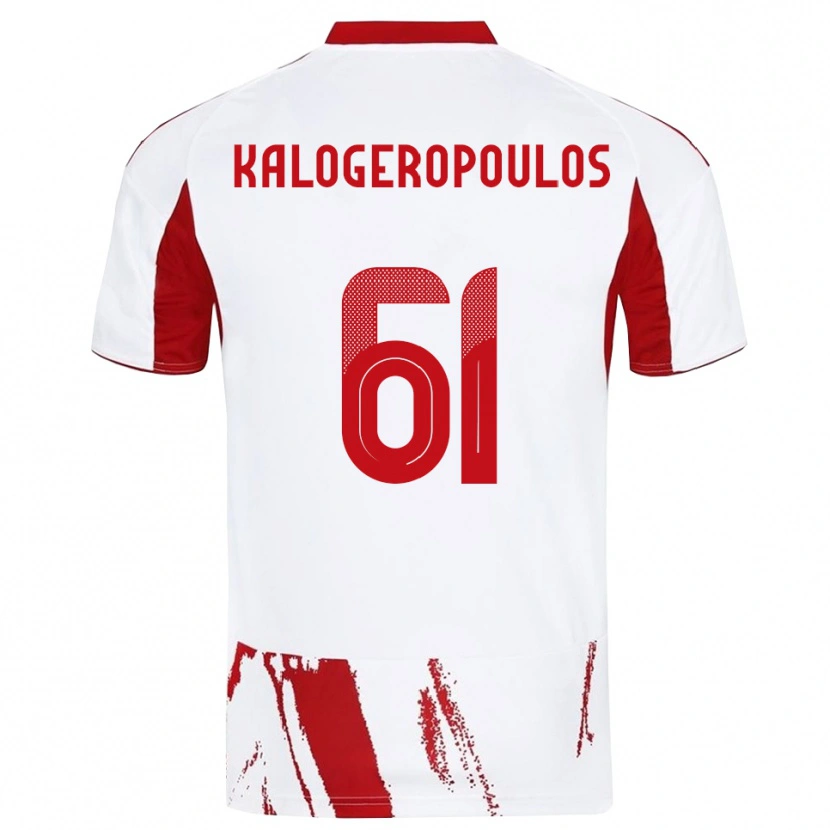 Danxen Kinder Alexios Kalogeropoulos #61 Weiß Rot Auswärtstrikot Trikot 2025/26 T-Shirt