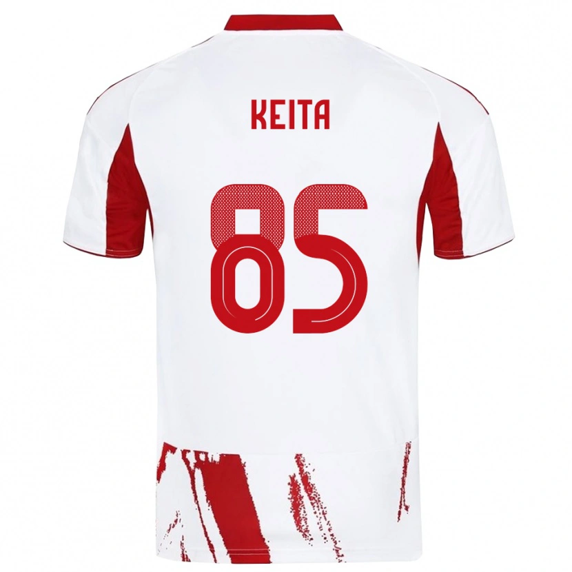 Danxen Kinder Diby Keita #85 Weiß Rot Auswärtstrikot Trikot 2025/26 T-Shirt
