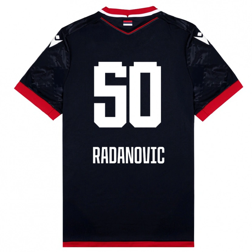 Danxen Kinder Savo Radanovic #50 Schwarz Rot Auswärtstrikot Trikot 2025/26 T-Shirt