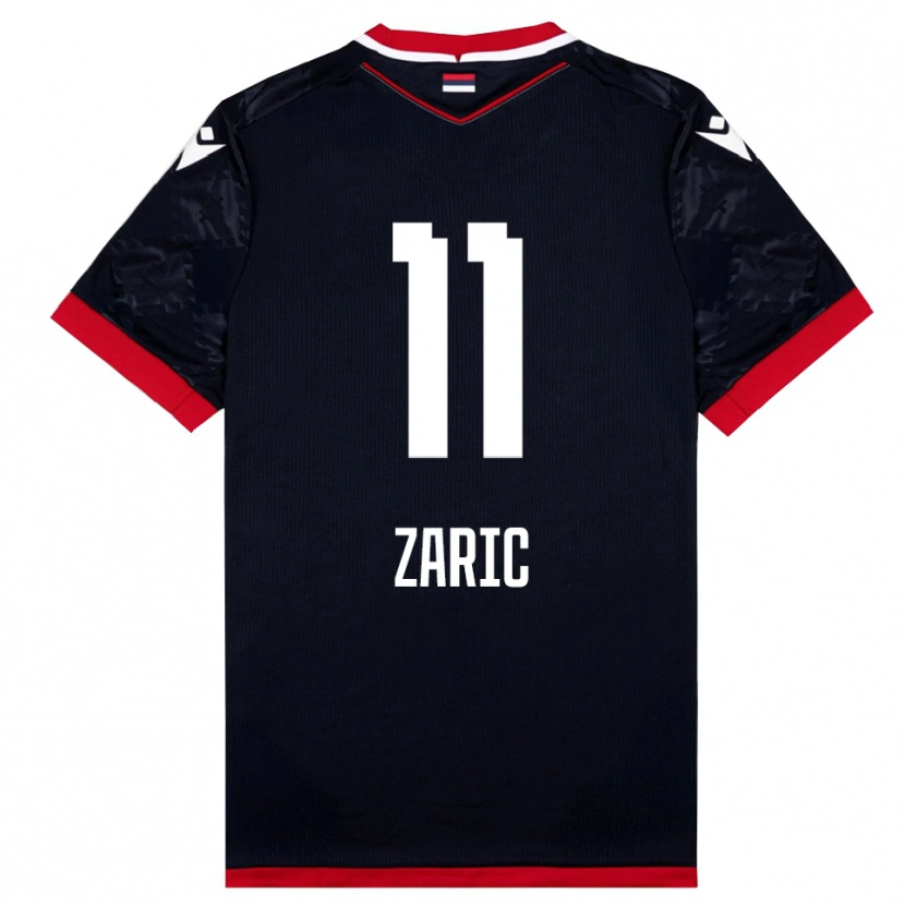 Danxen Kinder Luka Zaric #11 Schwarz Rot Auswärtstrikot Trikot 2025/26 T-Shirt