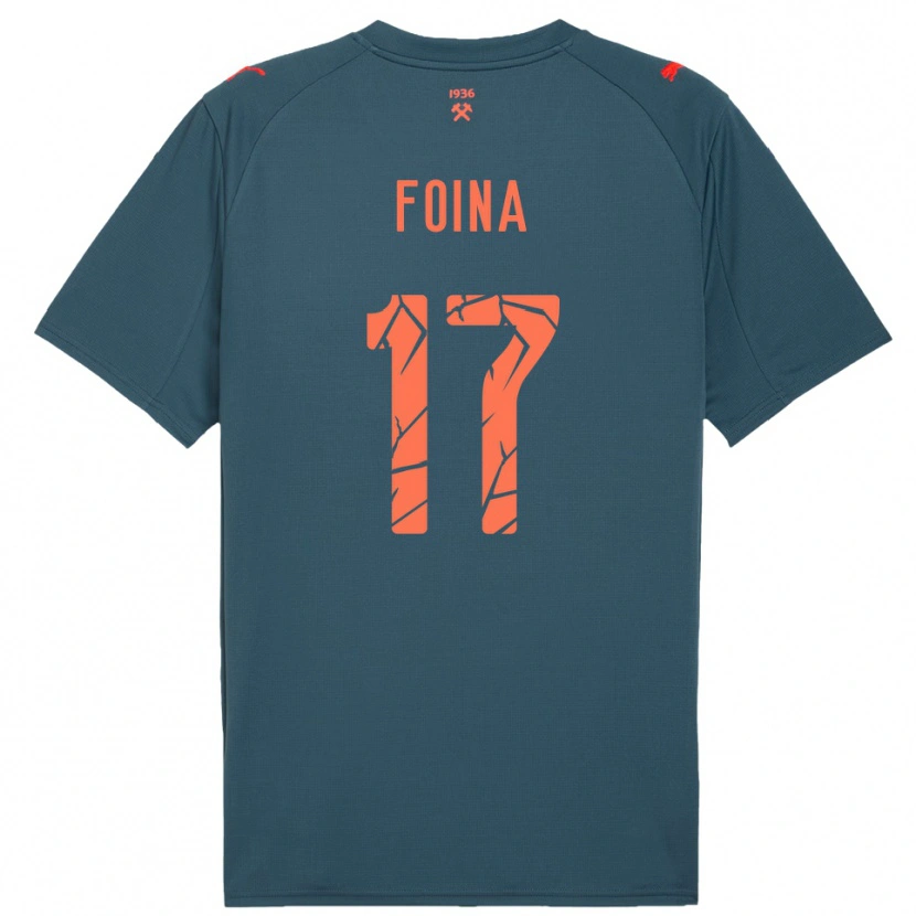 Danxen Kinder Arseniy Foina #17 Marineblau Rot Auswärtstrikot Trikot 2025/26 T-Shirt