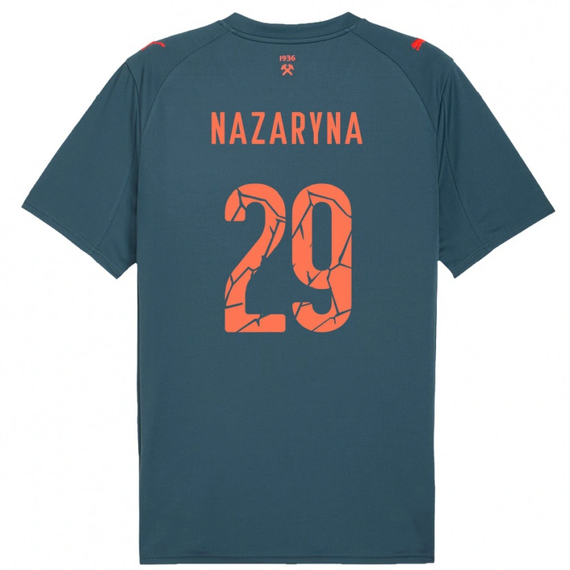 Danxen Kinder Yegor Nazaryna #29 Marineblau Rot Auswärtstrikot Trikot 2025/26 T-Shirt