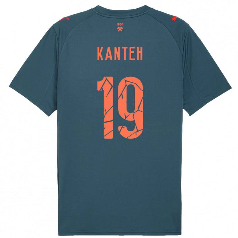 Danxen Kinder Muhamadou Kanteh #19 Marineblau Rot Auswärtstrikot Trikot 2025/26 T-Shirt