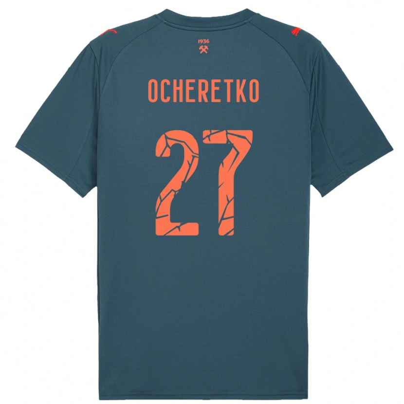 Danxen Kinder Oleg Ocheretko #27 Marineblau Rot Auswärtstrikot Trikot 2025/26 T-Shirt