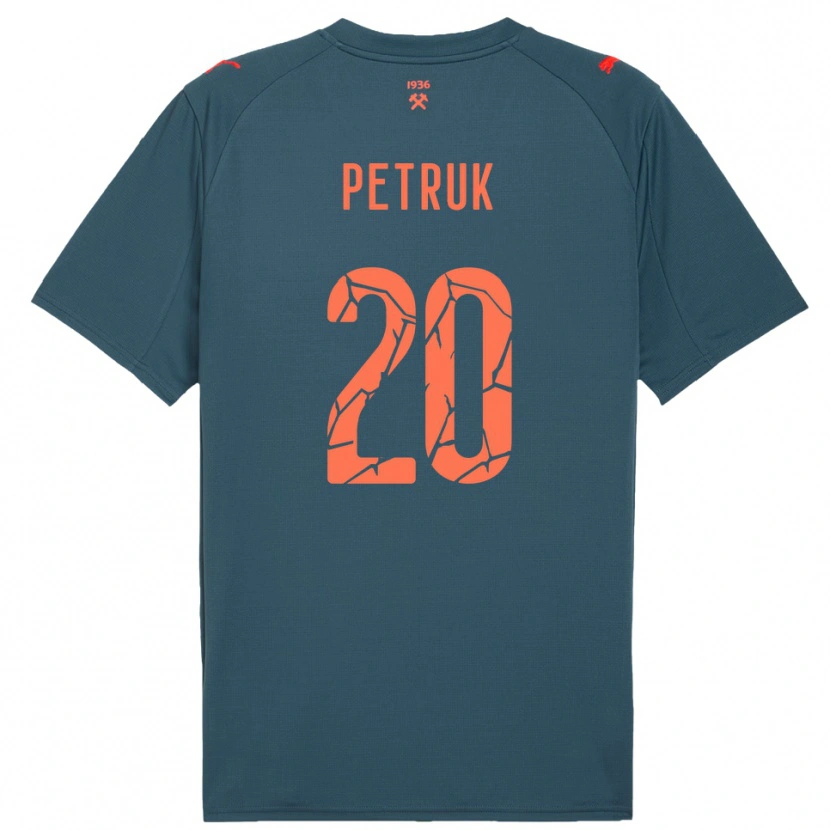 Danxen Kinder Denys Petruk #20 Marineblau Rot Auswärtstrikot Trikot 2025/26 T-Shirt