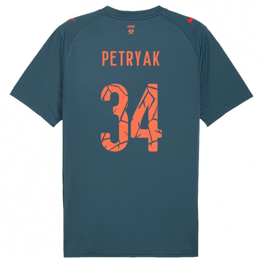 Danxen Kinder Ivan Petryak #34 Marineblau Rot Auswärtstrikot Trikot 2025/26 T-Shirt