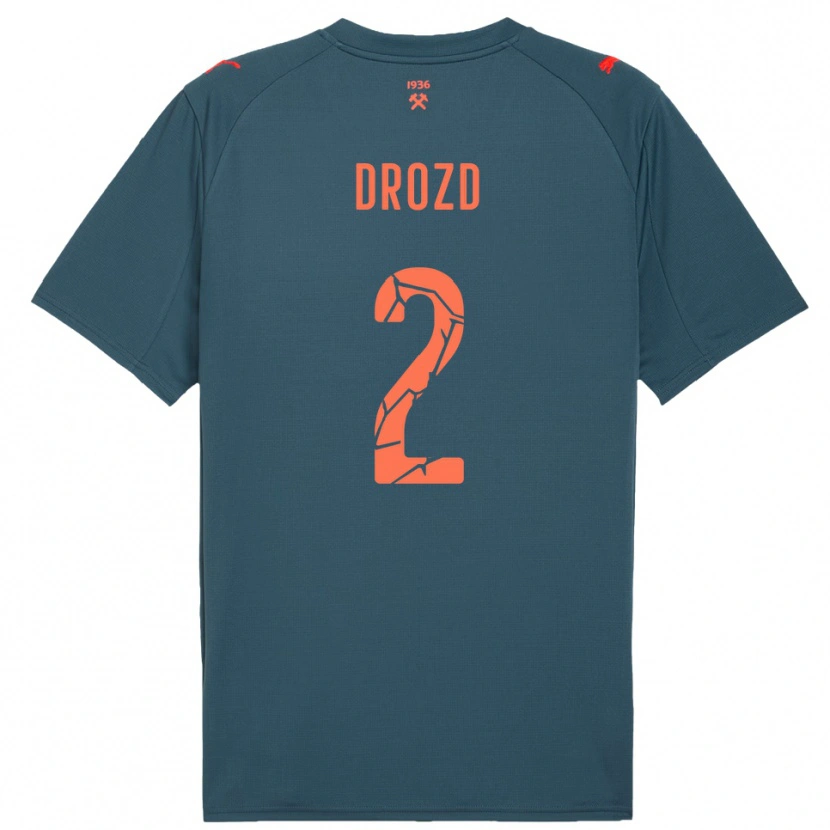 Danxen Kinder Anton Drozd #2 Marineblau Rot Auswärtstrikot Trikot 2025/26 T-Shirt