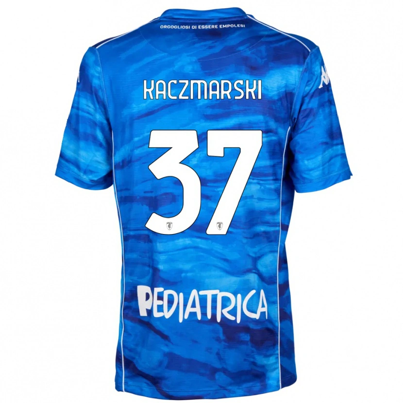 Danxen Herren Iwo Kaczmarski #37 Blau Weiß Heimtrikot Trikot 2025/26 T-Shirt