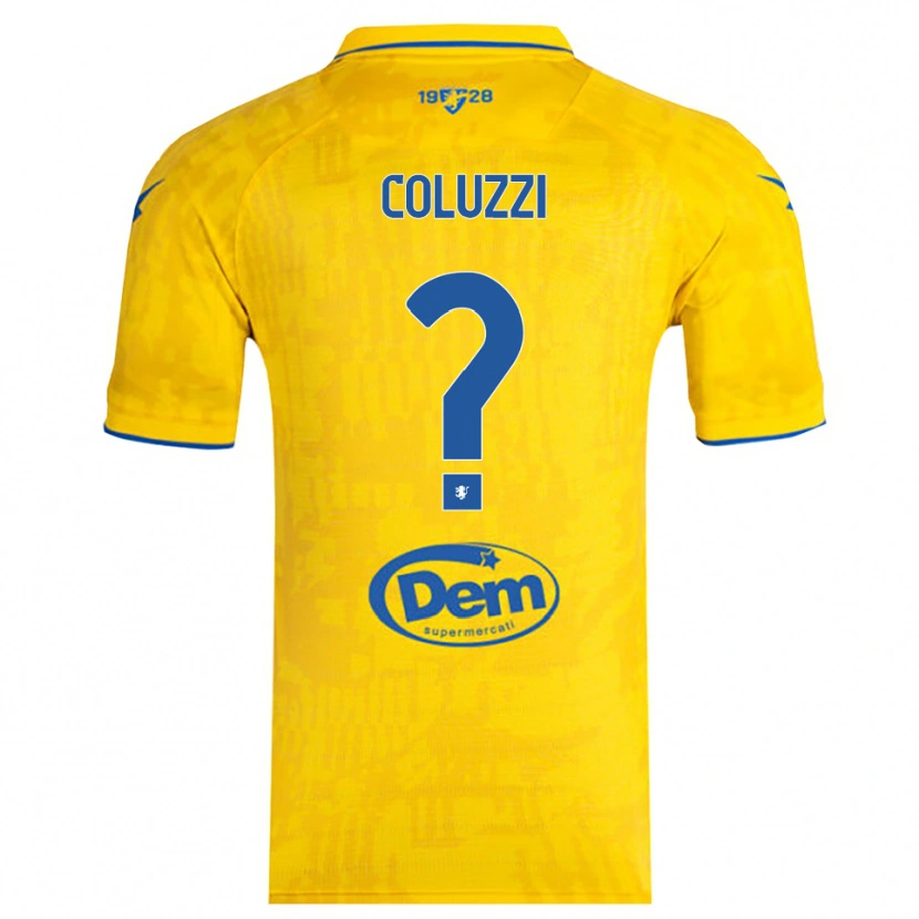 Danxen Herren Alessandro Coluzzi #0 Gelb Blau Heimtrikot Trikot 2025/26 T-Shirt