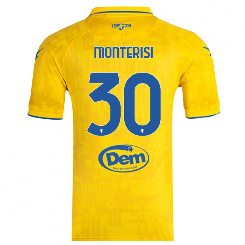 Danxen Herren Ilario Monterisi #30 Gelb Blau Heimtrikot Trikot 2025/26 T-Shirt
