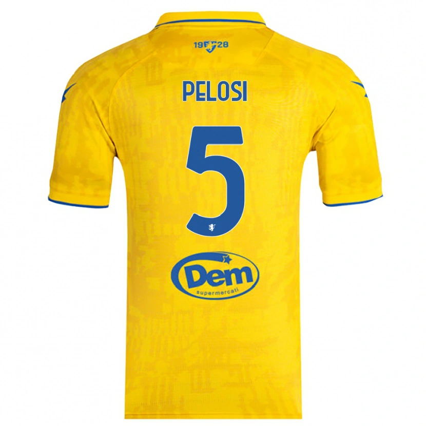 Danxen Herren Dario Pelosi #5 Gelb Blau Heimtrikot Trikot 2025/26 T-Shirt
