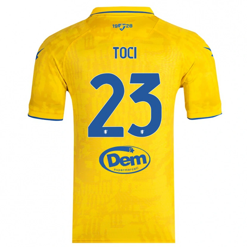 Danxen Herren Matteo Toci #23 Gelb Blau Heimtrikot Trikot 2025/26 T-Shirt
