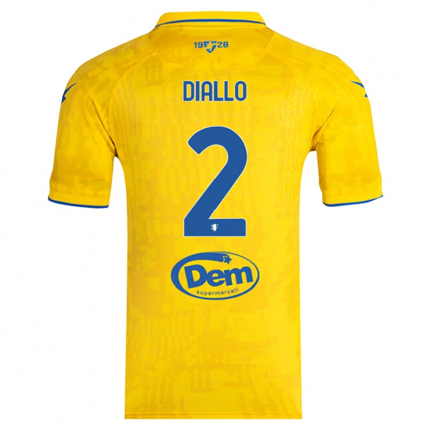 Danxen Herren Abdoul Diallo #2 Gelb Blau Heimtrikot Trikot 2025/26 T-Shirt