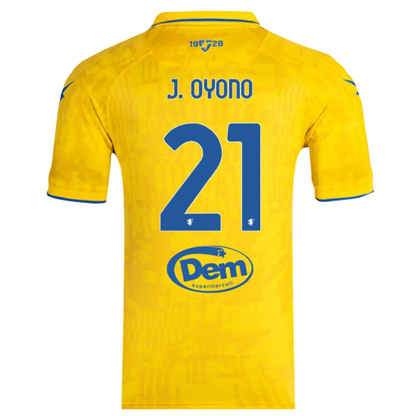 Danxen Herren Jérémy Oyono #21 Gelb Blau Heimtrikot Trikot 2025/26 T-Shirt
