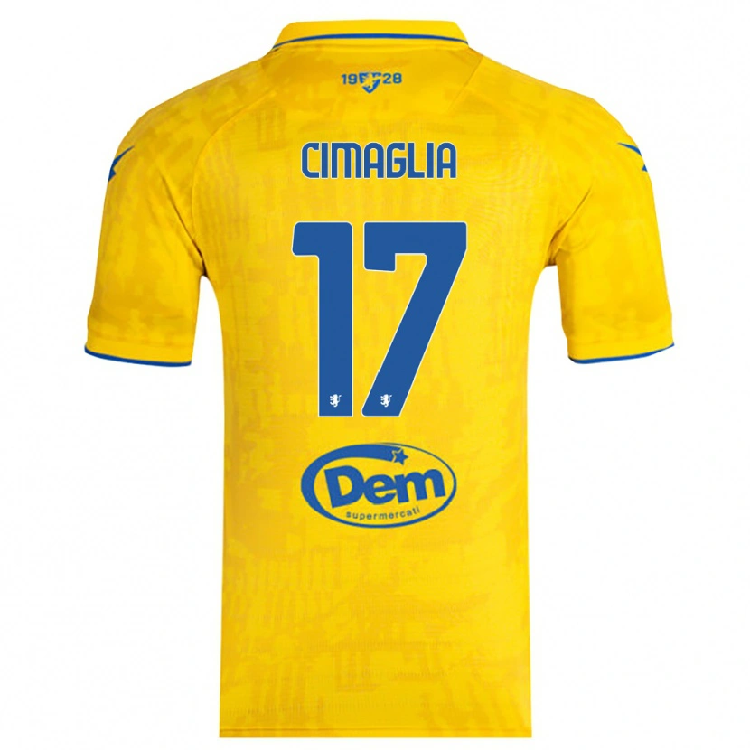 Danxen Herren Marco Cimaglia #17 Gelb Blau Heimtrikot Trikot 2025/26 T-Shirt