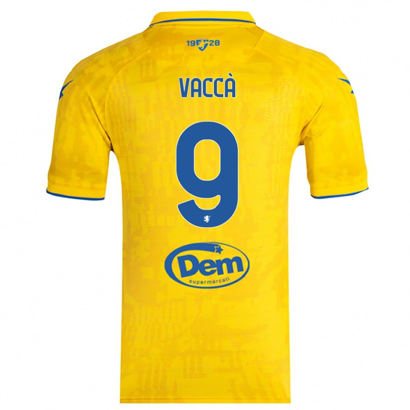 Danxen Herren Antonio Vaccà #9 Gelb Blau Heimtrikot Trikot 2025/26 T-Shirt