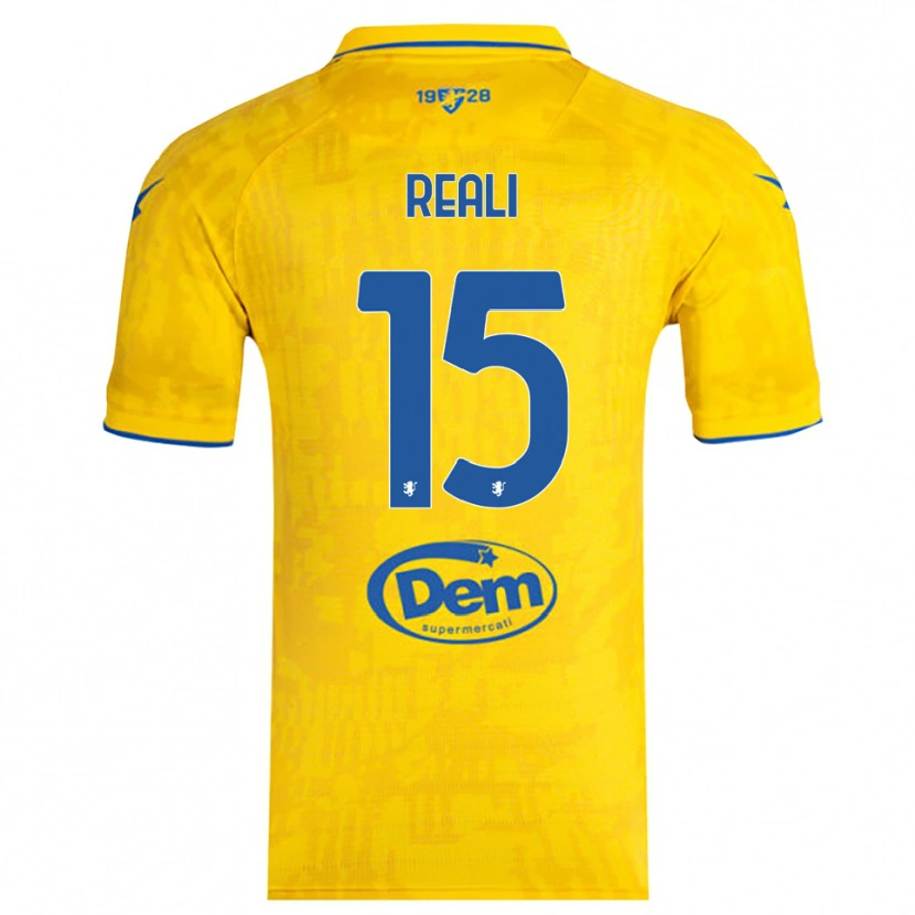 Danxen Herren Tommaso Reali #15 Gelb Blau Heimtrikot Trikot 2025/26 T-Shirt