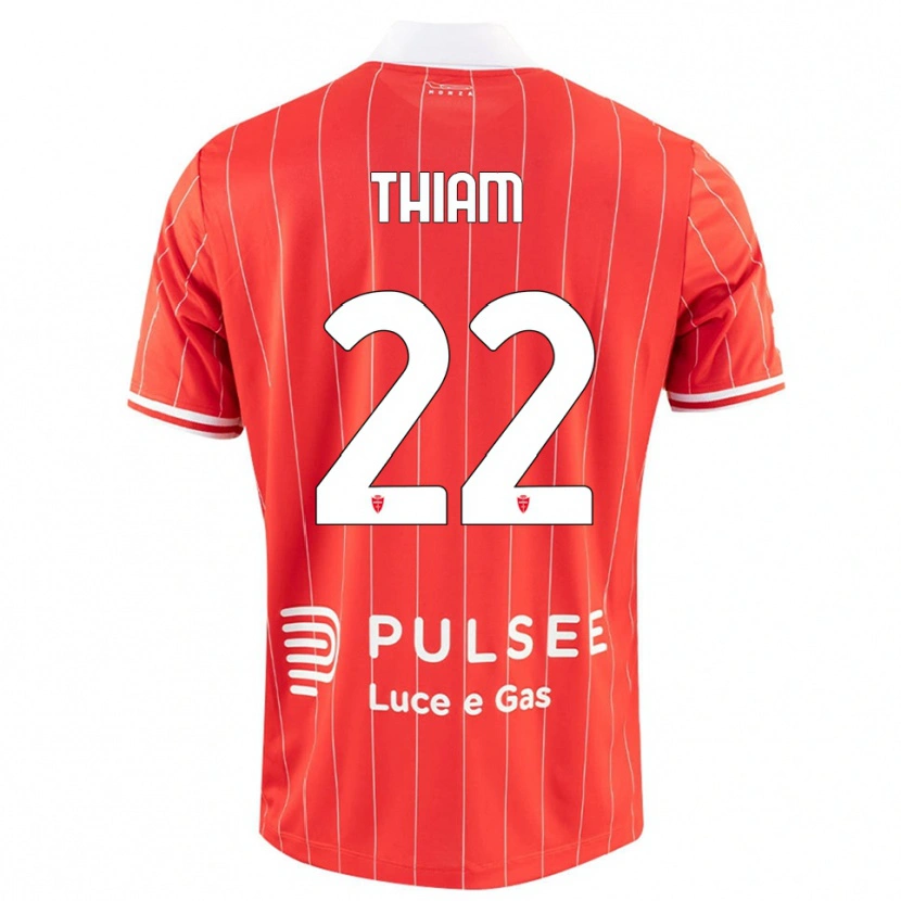 Danxen Herren Demba Thiam #22 Rot Weiß Heimtrikot Trikot 2025/26 T-Shirt