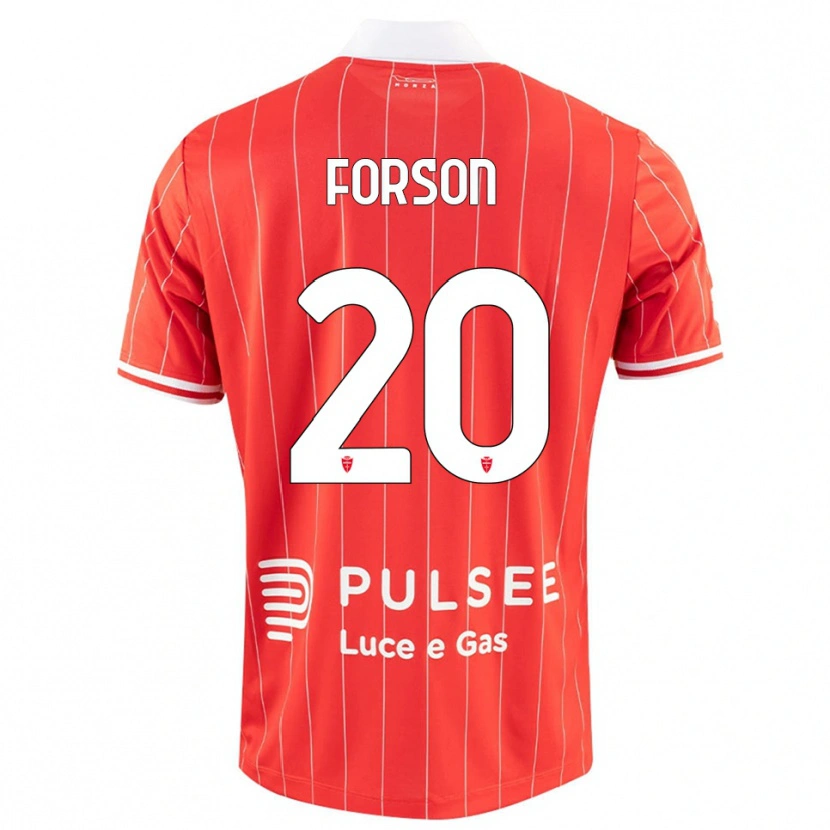 Danxen Herren Omari Forson #20 Rot Weiß Heimtrikot Trikot 2025/26 T-Shirt