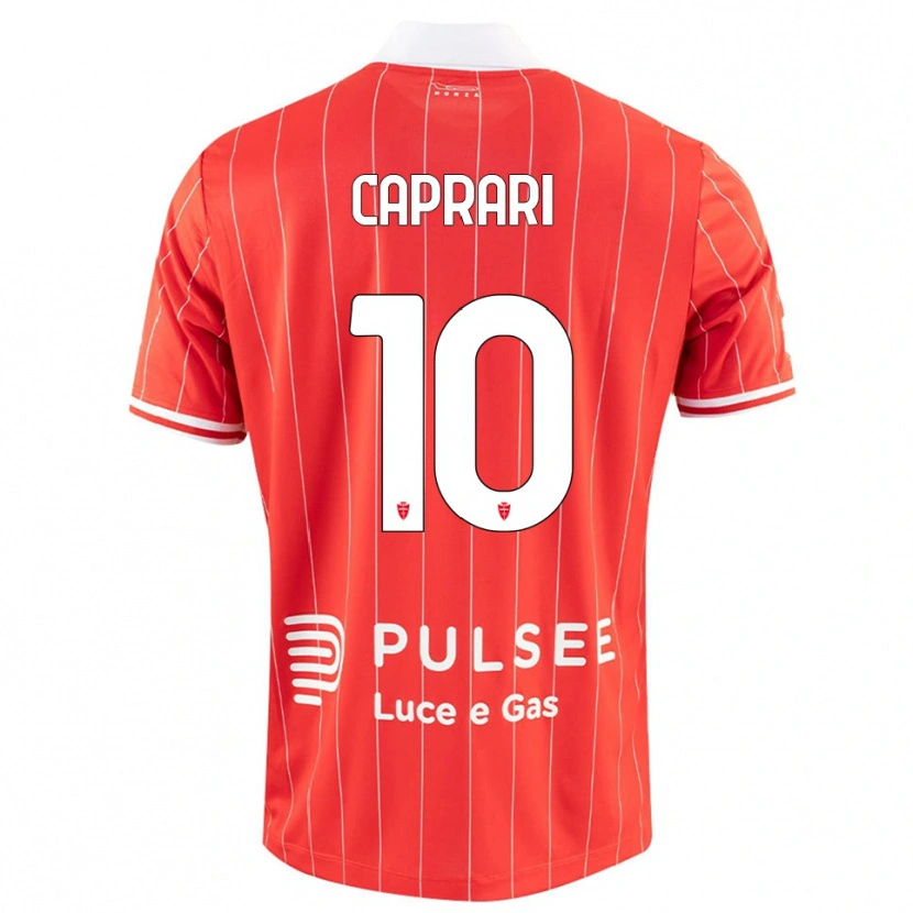 Danxen Herren Gianluca Caprari #10 Rot Weiß Heimtrikot Trikot 2025/26 T-Shirt