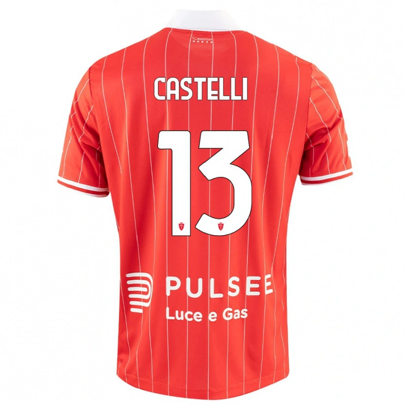 Danxen Herren Davide Castelli #13 Rot Weiß Heimtrikot Trikot 2025/26 T-Shirt