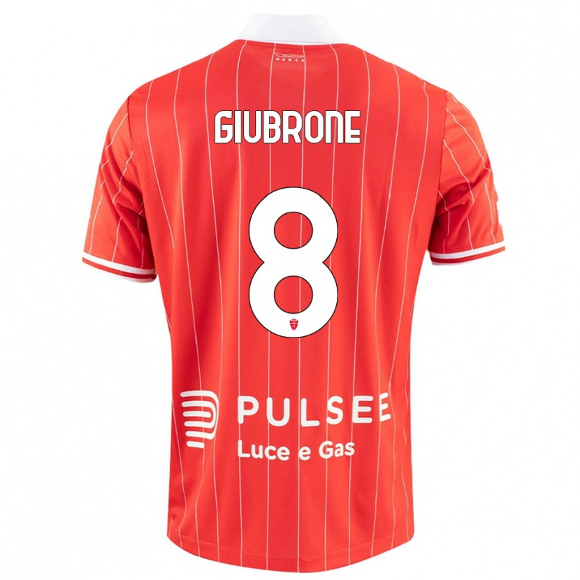 Danxen Herren Mario Giubrone #8 Rot Weiß Heimtrikot Trikot 2025/26 T-Shirt