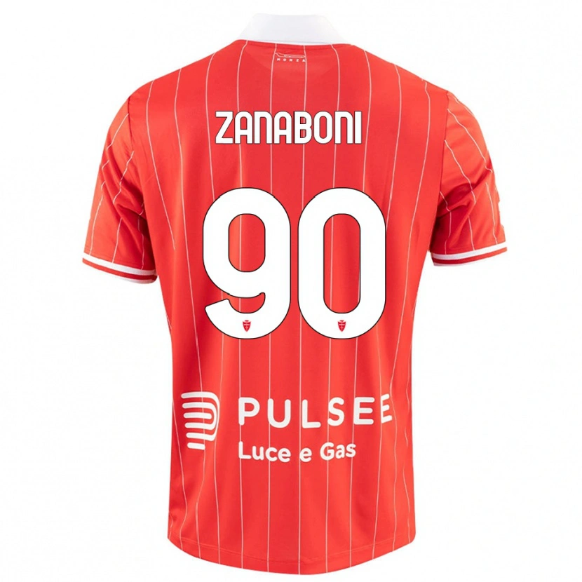Danxen Herren Emanuele Zanaboni #90 Rot Weiß Heimtrikot Trikot 2025/26 T-Shirt