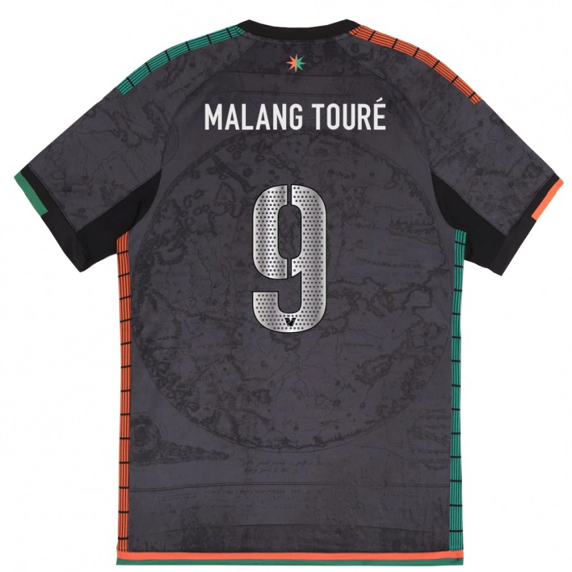 Danxen Herren Mohamed Malang Touré #9 Dunkelgrau Heimtrikot Trikot 2025/26 T-Shirt