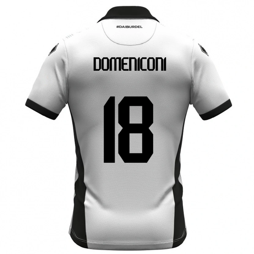 Danxen Herren Riccardo Domeniconi #18 Weiß Schwarz Orange Heimtrikot Trikot 2025/26 T-Shirt
