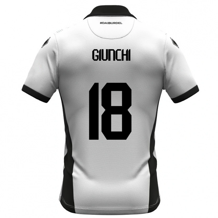 Danxen Herren Andrea Giunchi #18 Weiß Schwarz Orange Heimtrikot Trikot 2025/26 T-Shirt