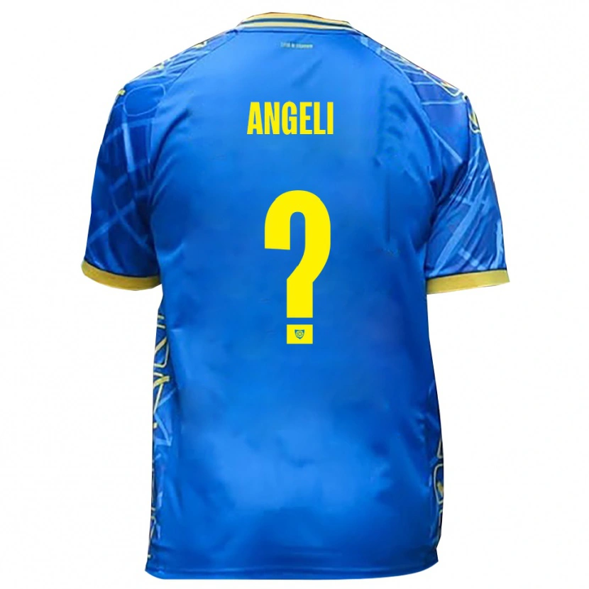 Danxen Herren Mattia Angeli #0 Himmelblau Gelb Heimtrikot Trikot 2025/26 T-Shirt