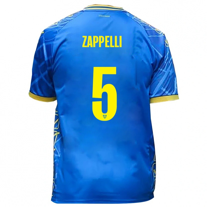 Danxen Herren Bernardo Zappelli #5 Himmelblau Gelb Heimtrikot Trikot 2025/26 T-Shirt